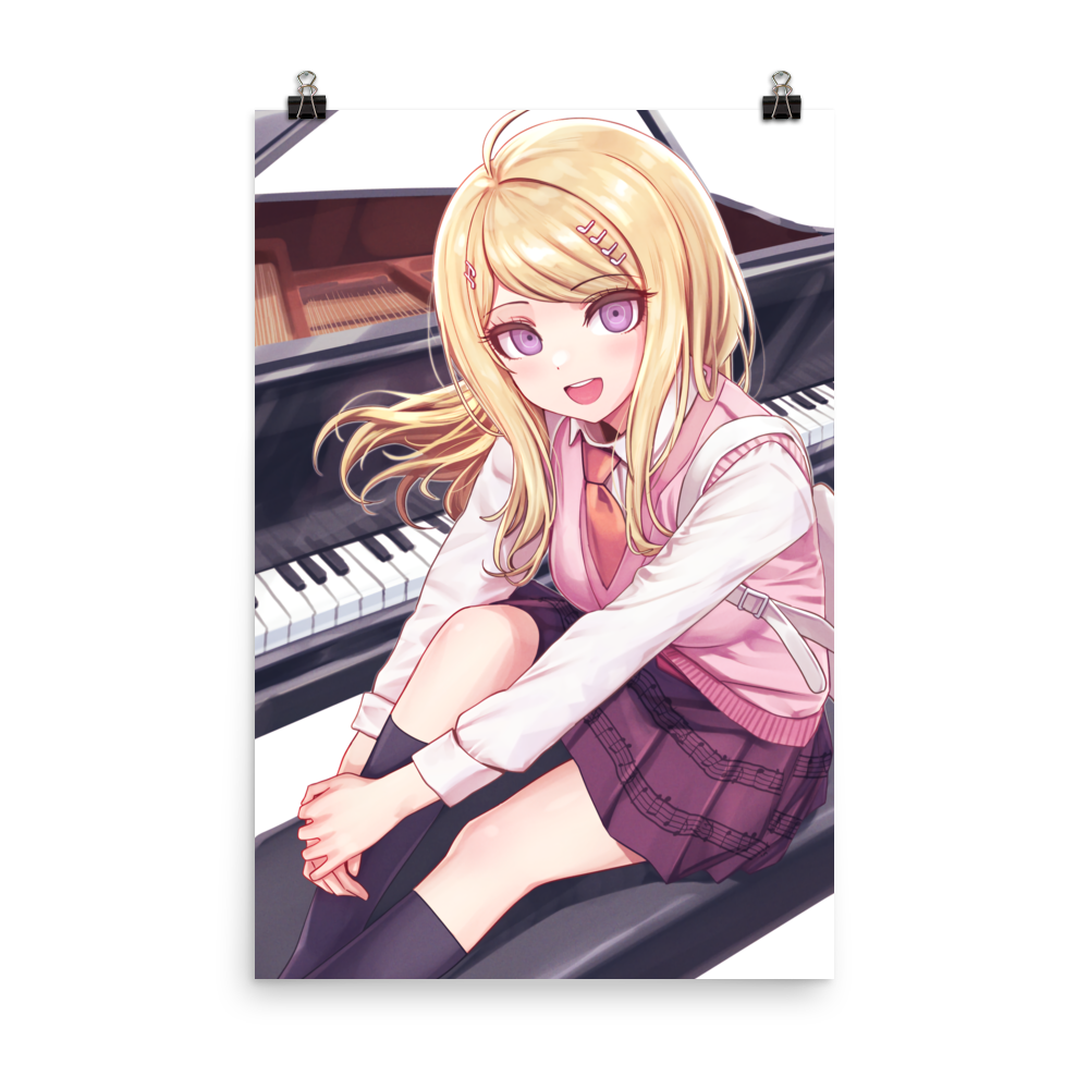 Danganronpa Kaede Piano Pose Premium Luster Poster | The Kato Collection